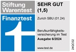 Siegel Stiftung Warentest: Zurich Berufsunfähigkeitsversicherung sehr gut